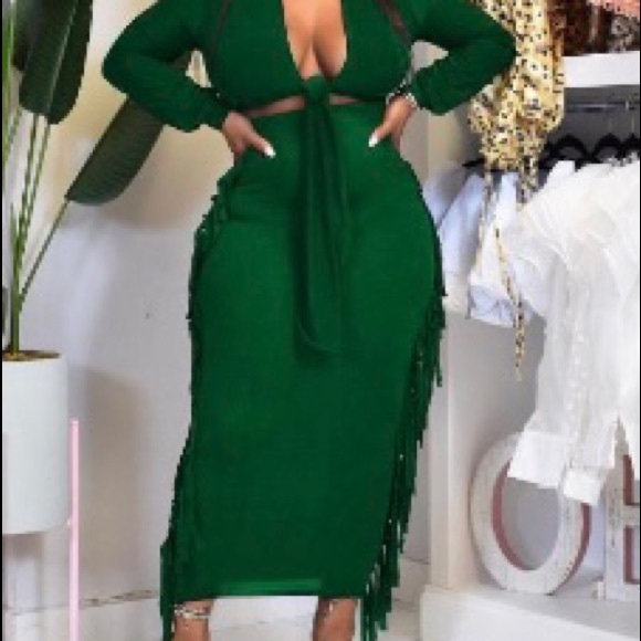 COPY - 2 Piece High Waist Set w/ Fringes - Picture 1 of 1